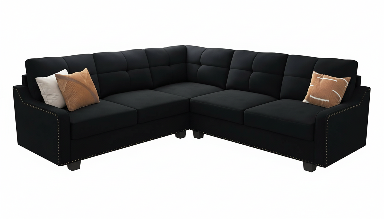 HONBAY Convertible Sectional Sofa L Shaped Couch - l shaped sectional sofa