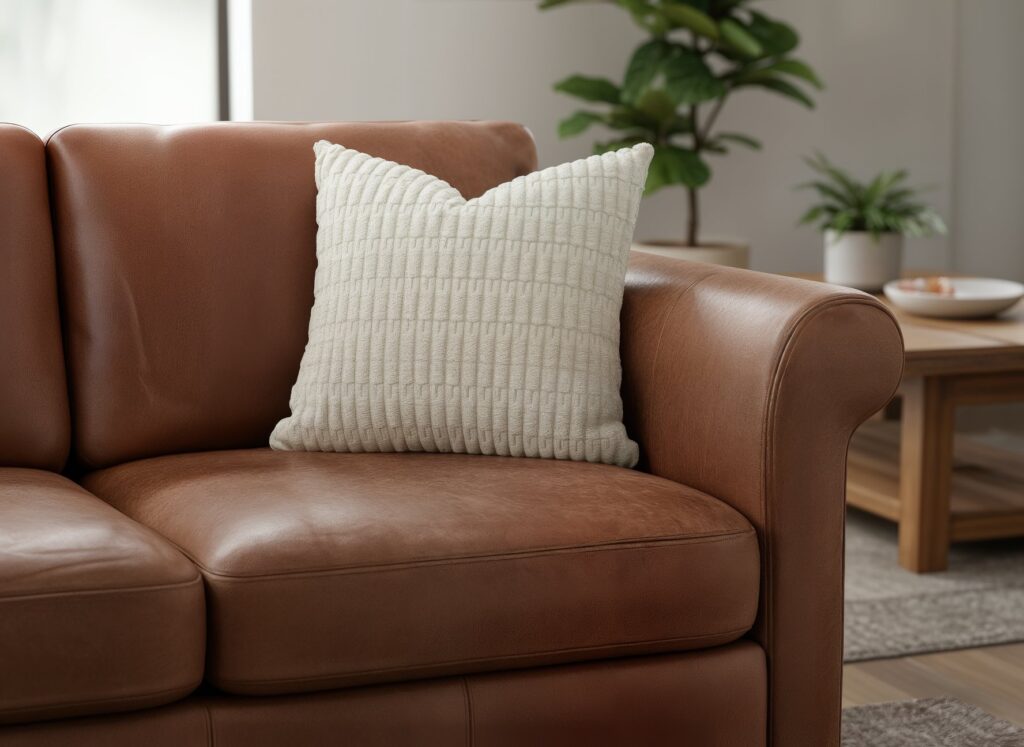 black and white pillows