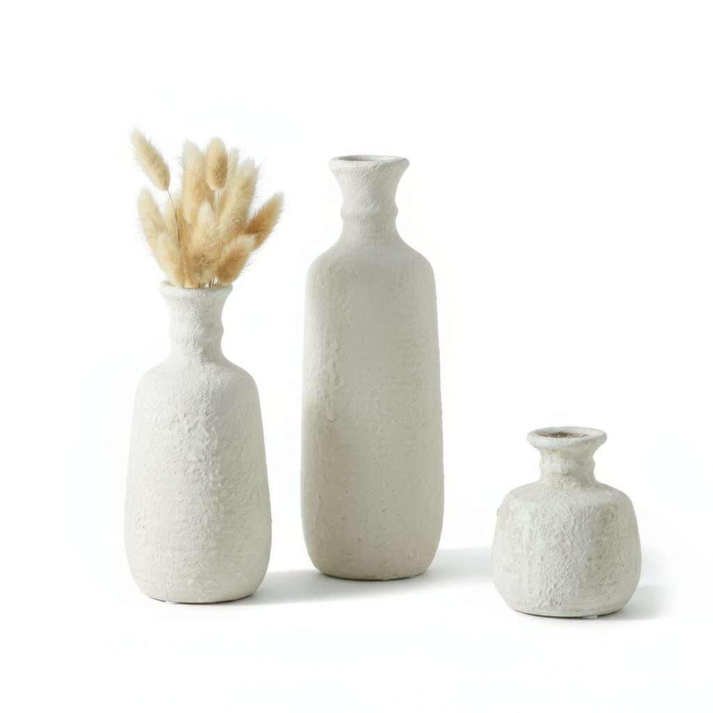 ceramic vase set of 3 - small living room furniture