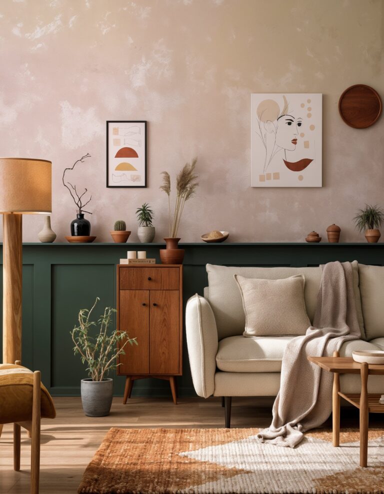 living room luxury interior design with sofa and home decor.