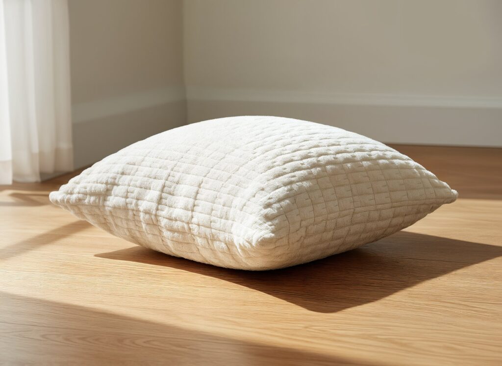 white decorative pillow