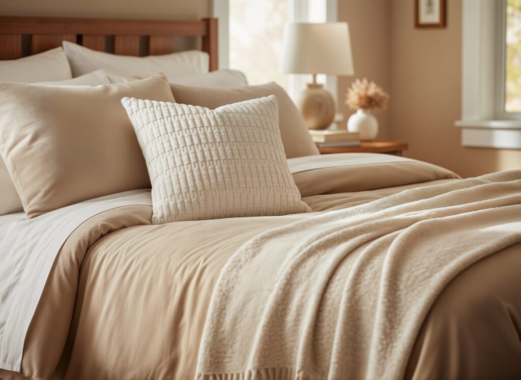 white throw pillows