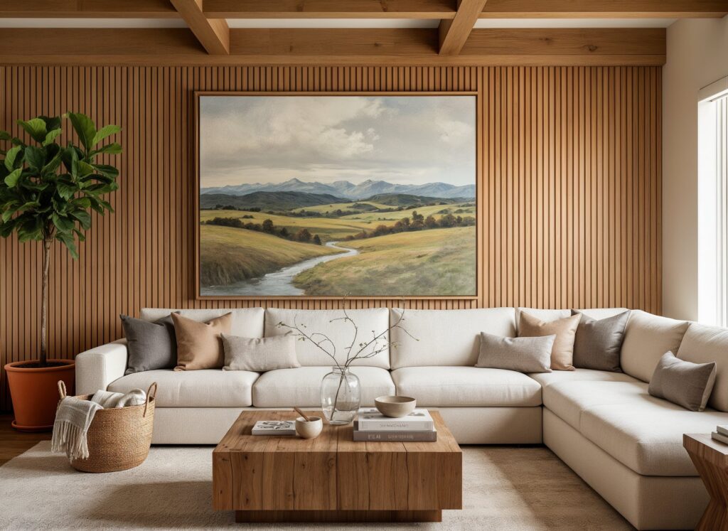 acoustic wood panels - small living room furniture